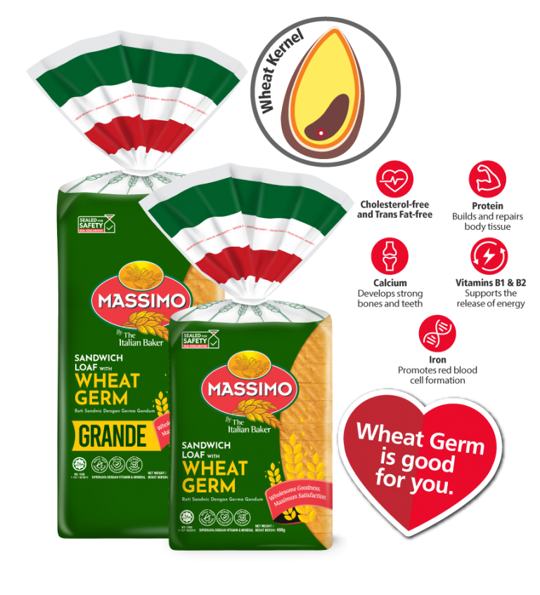 Massimo Sandwich Loaf with Wheat Germ Massimo
